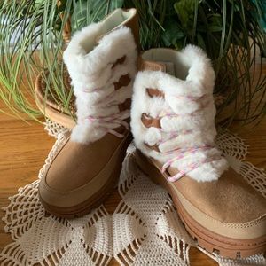 Carters fur front suede like boots